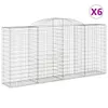 Gabionen mit Hochbogen 6 Stk. 300x50x140/160cm Verzinktes Produktbild-Vorschau 2