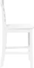 A side view of a white wooden bar stool against a white background. Voir les images du produit