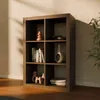 sweeek - Bücherregal Holzoptik 2 Ebenen 6 Stauräume - Produktbild-Vorschau 7