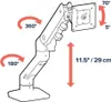 Ergotron Tischhalter HX UWMonitor -49"-19kg -WS -1800R Náhled obrázku produktu 11