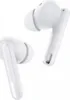 Two white wireless earbuds are shown against a white background. Produktbild-Vorschau