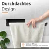 ECENCE Handtuchhalter ohne Bohren selbstklebend Schwarz Produktbild-Vorschau 6