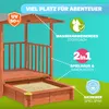 SPIELWERK® Sandkasten Merle Sonnendach 143x130x130cm Produktbild-Vorschau 2