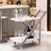 Carrello da servizio Relaxdays in bambù, carrello da cucina Anteprima dell’immagine prodotto 2