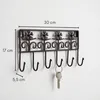 Schlüsselleiste im Landhausstil | 6 Haken Metall Produktbild-Vorschau 3