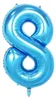 Folienballon Zahl 8, ca. 80 cm, blau, für Luftbefüllung Produktbild-Vorschau 1