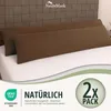 Jersey Kissenbezüge 2er Set 100% Baumwolle 40x145 cm Schoko Produktbild-Vorschau 6