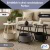 Couchtisch KOSI Grau aus Metall Ø 45 x 45 cm mit Produktbild-Vorschau 6
