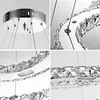 TRMLBE 72W Luxe Moderne Cristal Pendentif Lustre Suspension Voir les images du produit 4