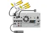 The back of a car stereo system with various cables and connectors. Produktbild-Vorschau