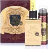 A perfume bottle and a deodorant spray are displayed in front of their packaging. Anteprima dell’immagine prodotto