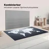 KitchenYeah© Herdabdeckplatte Weltkarte - Einfach - Schwarz Produktbild-Vorschau 3
