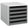 Cassettiera 5 cassetti aperta grigio chiaro/grigio scuro Anteprima dell’immagine prodotto 5