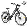 A black electric bicycle is shown against a white background, with an additional basket accessory placed in the upper right corner. Produktbild-Vorschau