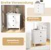 Comodino con 3 cassetti COSTWAY, comodino per letto a Anteprima dell’immagine prodotto 6