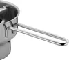 A close-up shot of the handle of a stainless steel food mill. Produktbild-Vorschau