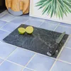 Rechteckiges Marmor-Schneidebrett – 40 cm x 30 cm – Schwarz Produktbild-Vorschau 6