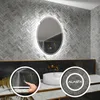 Elliptisch Badezimmerspiegel mit LED-Beleuchtung und Produktbild-Vorschau 1