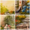 Wanduhr - Quadrat - Glasuhr - Garten Blumen Sommer - Produktbild-Vorschau 8