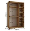 Kleiderschrank INDIRA 1 - 150/60 cm, Kaschmir / Schwarz Produktbild-Vorschau 4