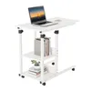 Dripex Schreibtisch Beistelltisch mit Rollen Laptoptisch Produktbild-Vorschau 1