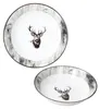 2x Alois Servierschalen Ø23cm 1L Porzellan Hirsch Produktbild-Vorschau 2