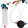 A close-up studio shot of a brake fluid bleeder and changer tool. Produktbild-Vorschau