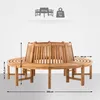 CLP Baumbank Novum rund teak Größe 200 cm Produktbild-Vorschau 2