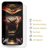 A smartphone screen protector with a graphic of a lion's head and text describing its features. Produktbild-Vorschau