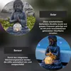 Figurine solaire à LED « Bouddha », Bouddha gris, boule de Voir les images du produit 4