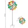 LEX Ø 62 cm Doppel-Windrad Metall, mit Erdspiess Produktbild-Vorschau 3