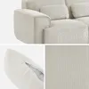 sweeek - 3-Sitzer-Sofa mit Cordbezug - Creme Produktbild-Vorschau 6