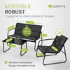 Juskys Gartenmöbelset Genua 4-tlg., Metall & Textil, ohne Produktbild-Vorschau 4