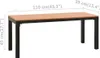 vidaXL Gartenbank 110 cm Stahl und WPC Braun und Schwarz Produktbild-Vorschau 7