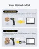 Diagrams illustrating two different barcode scanner upload modes. Produktbild-Vorschau