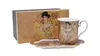 HOME ELEMENTS Porzellanbecher 360 ml mit Untersetzer, Klimt Produktbild-Vorschau 5