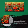 Wandbild Leinwand Bilder mit Uhr 60x30 Malerei Wiese Blumen Produktbild-Vorschau 5