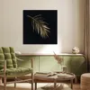 MuchoWow® Poster Pflanzen - Gold - Schwarz - Blätter - Produktbild-Vorschau 3