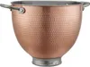 A close-up studio shot of a hammered copper mixing bowl with silver handles and base. Podgląd zdjęcia produktu