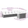 The Living Store 9-tlg. Garten-Sofagarnitur mit Kissen Produktbild-Vorschau 8