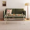 Couchtisch 'Lindau' Stahl mit Glasplatte 100 x 50 x 46 cm Produktbild-Vorschau 2