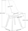 HJ_WeDoo Jeu de 8 chaises de salle à manger avec pied en Voir les images du produit 8
