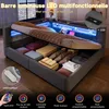 Polsterbett 140x200 cm Daybett mit LED & USB Typ-C Produktbild-Vorschau 7