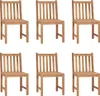 The Living Store Gartenstühle 6 Stk. Massivholz Teak Produktbild-Vorschau 1