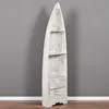 Massivholz Bootsregal / Bücherregal LACI White Wash 195cm Produktbild-Vorschau 1