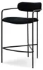 Barhocker SVEA, schwarz, Metall, Stoff, 51,5 cm breit, 86 Produktbild-Vorschau 1