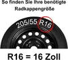 Radzierblenden 16 Zoll Schwarz Glänzend Wohnmobil Camper Produktbild-Vorschau 5