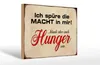 Holzschild Spruch 30x20cm spüre Macht in mir könnte Hunger Produktbild-Vorschau 1
