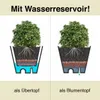 Central Garden Round Blumentopf in rot in 40 cm Produktbild-Vorschau 4
