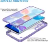 An exploded view of a phone case with a phone inside, showing its protective layers. Produktbild-Vorschau